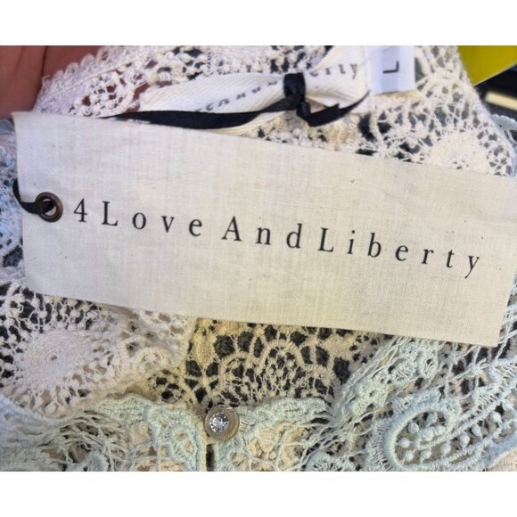 4 Love And Liberty Crochet Lace Button-Up Jackets L - Picture 5 of 5